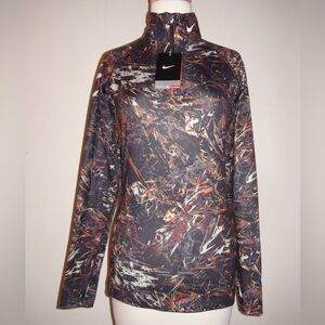 Nike Pro Combat Hyperwarm 1/4 Zip Fitted Pullover Top